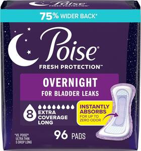 10036000559993 Poise Overnight Incontinence And Postpartum Pads For Extra-coverage White