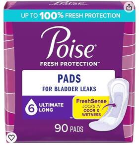 103359304 Poise 90 Incontinence Pads For Women Ultimate Absorbency Regular And Long Length