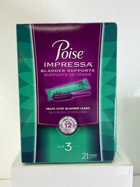 12621 Poise Impressa Womens Bladder Supports Size 3 21 Count Disposable Up To 12hr