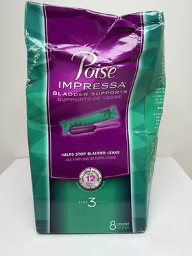 18671a Poise Impressa Womens Bladder Supports Size 3 8 Count