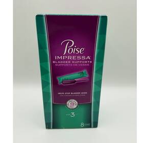 Poise 36000 49671 Impressa Womens Bladder Supports Size 3 8 Count Disposable Up To 12hr B