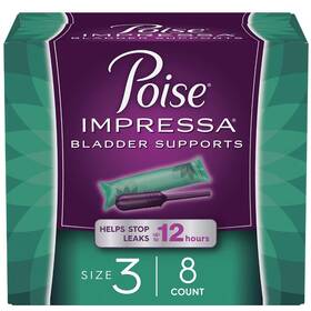47061 Poise Impressa Incontinence Bladder Support For Women Control Size 3 8 C