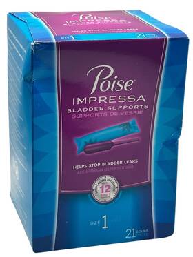 49618 Poise Impressa Womens Bladder Supports Size 1 21 Count Sealed Exp. 2029