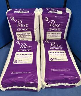 Poise 55238 Fresh Protection Advanced 6 Ultimate Long Pads 4 X 27 Count