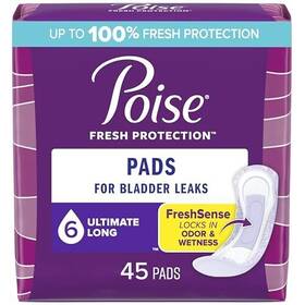 Poise 795186561796 Incontinence Pads And Postpartum 6 Drop Ultimate Absorbency