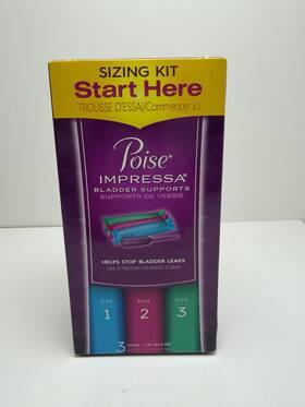 90000-49137 Poise Impressa Womens Bladder Supports Sizing Kit Size 1-2-3 3 Count Disposable