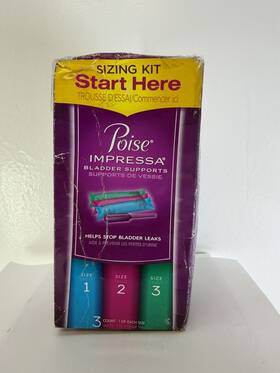 Mn33771a Poise Impressa Womens Bladder Supports Size 1-2-3 Disposable Sizing Kit