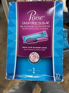 Nn29971a Poise Impressa Bladder Supports 10 Count Size 1