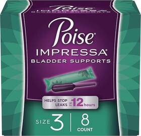 Poise Nn418671a Impressa Incontinence Bladder Supports Size 3 - 8 Count Expiry 2028