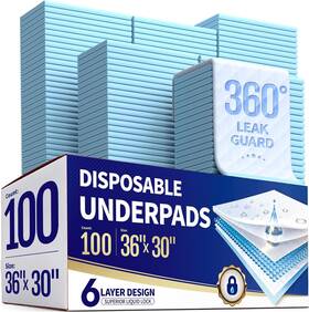 Hld600 Powools 100-pack Ultra Thick Bed Pads Disposable Adult And Pee For Dogs Supe