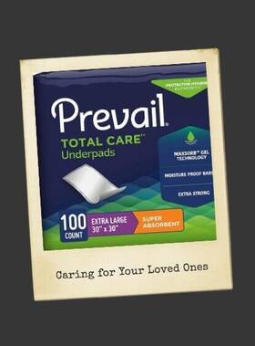 004-up-100 Prevail Incontinence Under Pads Unisex Disposable Men And Women 100 Pc 30 Inch X