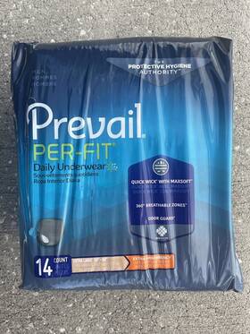 Prevail 090891190089 Lot Of 5 Per-fit Daily Underwear Extra Absorbency Xl 14 Count 70 Total