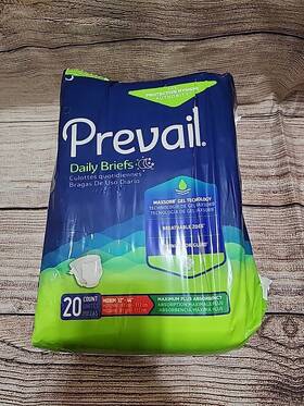 Prevail 090891246243 Daily Brief Size M Breathability Ultimate Absorbency 20 C Prevail 090891246243 Daily Brief Size M Breathability Ultimate Absorbency 20 C