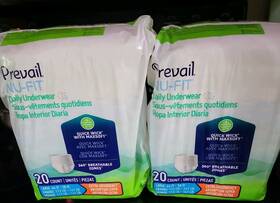 Prevail 090891953356 Size Large Adult Diapers 2-pack Of 20pcs In Each