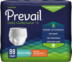 10090891500007 Prevail Adult Diapers Incontinence Underwear For Men Women - Overnight- 88 Count