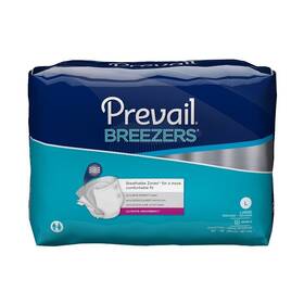 Prevail 637390886565 Breezers Ultimate Absorbency Incontinence Briefs Large 18-count