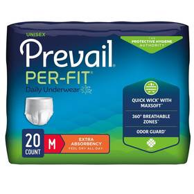 Prevail 637390886725 Per-fit Daily Protective Underwear Unisex Adult Disposable Diaper For M
