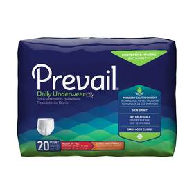 Pv-512 Prevail 637390887616 Extra Adult Underwear Diaper Medium Absorbency - Pack Of 20
