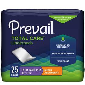 Prevail 767644024822 Super Plus Absorbency Incontinence Underpads Extra Large 25count
