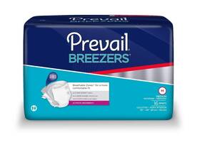 Prevail 772195509780 Breezers By Adult Brief Medium White 32 Inch -44 4 Bags Of 20 80 Ct