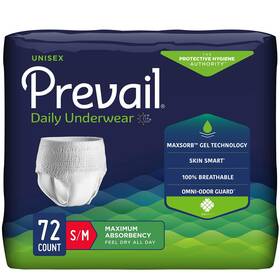 Prevail 772195663277 Daily Protective Underwear Unisex Disposable Adult Diaper Maximum Absorbenc