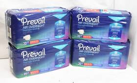 Ngx-012 Prevail Ngx-012/1 Lot Of 4 Air Overnight Adult Incontinence Brief Heavy Absorbency Size 1