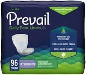 Pl-116 Prevail Pant Liner Elastic Large Plus 13ftft X 28ftft - Bag Of 16 Sold By The