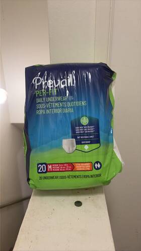 Pv-014 Prevail Per-fit Adult Unisex Daily Underwear Medium 20 Count Briefs