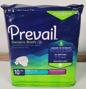 Pv-090 Prevail Bariatric Ultimate Absorbency Briefs B Up To 100 Inch - 10 Pack