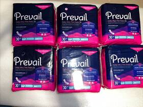 Pv-930 Prevail Pv-930/2 Daily Incontinent Pad 9-1/4 Inch L Regular Length Light 90 Ct Lot Of 6