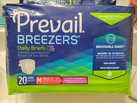 Briefs-m-20cnt Prevail Pvb-012/3 Breezers Incontinence Daily