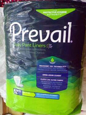 Qult120 Prevail Powerful Daily Panty Liners 6 Inch X12.4 52 Count Package New