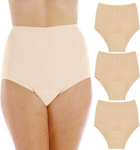 Prime Life Fibers Inc 313114179174 Wearever Womens Cotton Comfort Incontinence Panties For Bladder Control With Re