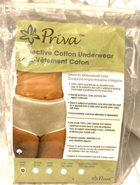 Priva 056156026951 Protective Cotton Underwear Size Small With Waterproof Liner