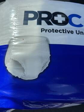 Procare 090891246489 Large 44-58 Inch Waist Protective Underwear 4 Packs Of 18 72 New Sealed