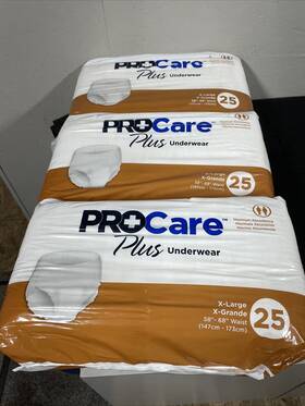 Procare 090891948192 Adult Protective Underwear Xl 3 Packs Of 25 58 Inch -68 Waist