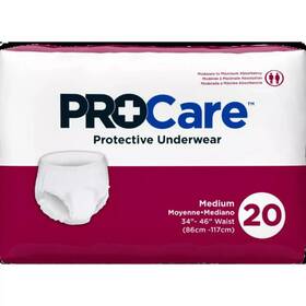 Crp-512 Procare 2 Packs- Plus Underwear Maximum Absorbency Medium 34 Inch -46 Waist 25 Count