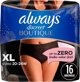 Procter & Gamble 313113279271 Always Discreet Boutique Incontinence And Postpartum Underwear For Women Maximu
