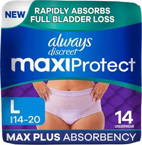Procter & Gamble 445017658678 Always Discreet Maxiprotect Adult Diapers For Women Incontinence Underwear Sce