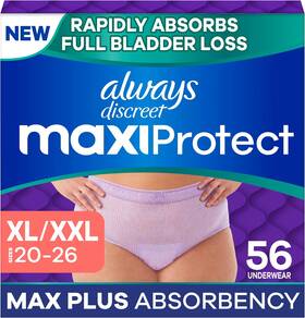 Procter & Gamble 445049560536 Maxiprotect Adult Diapers For Women Incontinence Underwear Scented Postpartum