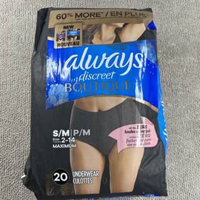 Procter & Gamble 629721693379 Always Discreet Boutique Incontinence Underwear Size S-m Pk Of 20