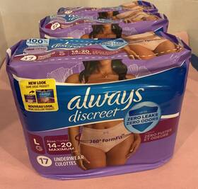 3700088757 Proctor & Gamble Always 88757 Underwear For Women L 3 X 17 Count