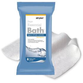 7800-e Products Llc Stryker - Essential Bath Cleansing Washcloths 1 Package 8 Cloths Fresh Sce