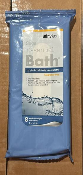 8541797134 Products Llc Essential Bath Cleansing Washcloths - 30 Package 240 Cloths Fragrance Free No