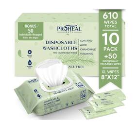 16240c Proheal X Large Adult Wet Wipes 12 Inch 8 Disposable Incontinence For Body