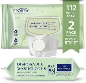 Proheal 313098719748 X Large Wet Wipes For Adults - 2 Packs Of 56 112 Count Disposable Incontinence Proheal 313098719748 X Large Wet Wipes For Adults - 2 Packs Of 56 112 Count Disposable Incontinence