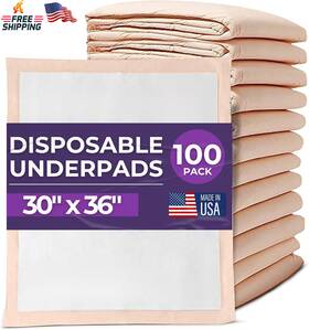 Proheal 445048631657 Premium Disposable Chucks Underpads 100 Count 30 Inch X 36 - Highly Absorbent Bed