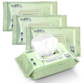 Proheal 840308709089 X Large Wet Wipes For Adults - 4 Packs Of 56 224 Count Disposable Incontinenc