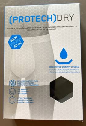 Protech 601683451292 Dry Men Size M Underwear For Incontinence Small/moderate Urinary Losses