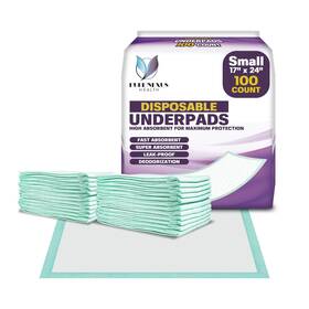 Purenexus Health 711472630065 Disposable Underpads 17 Inch X 24 100-count Incontinence Pads Chux Bed Cover
